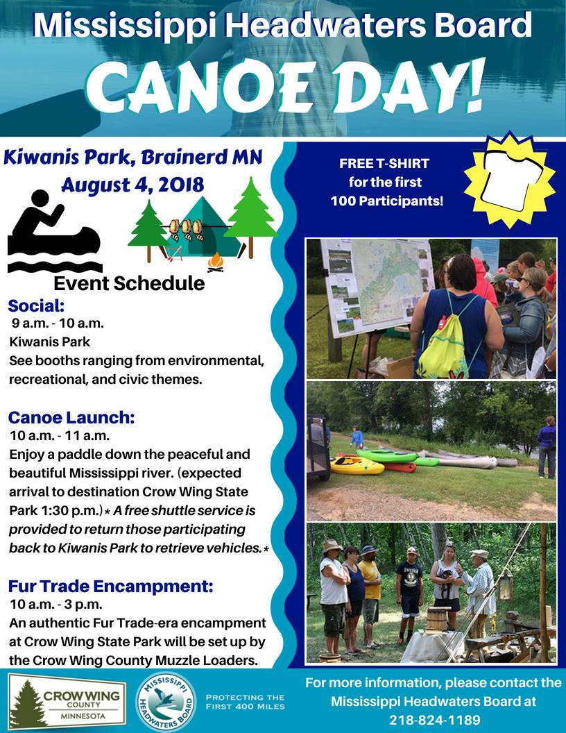 Mississippi Headwaters Board Canoe Day at Kiwanis Park Events Calendar
