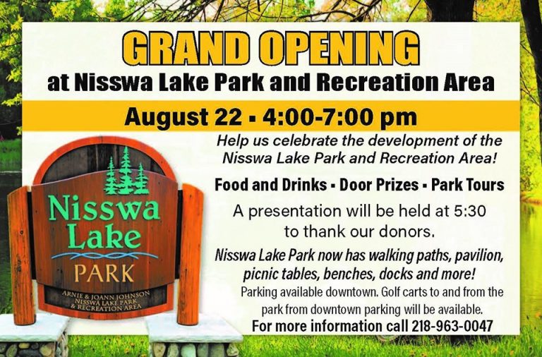 Nisswa Lake Park Grand Opening Events Calendar